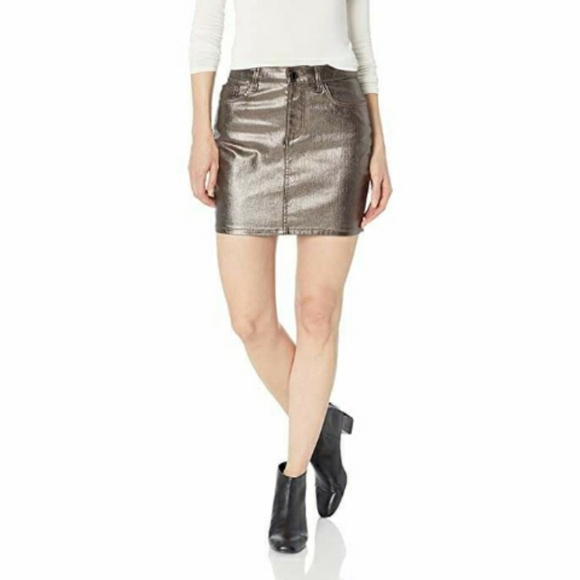 NEW GUESS Shiny Metallic Body Skirt SZ S - Picture 2 of 8